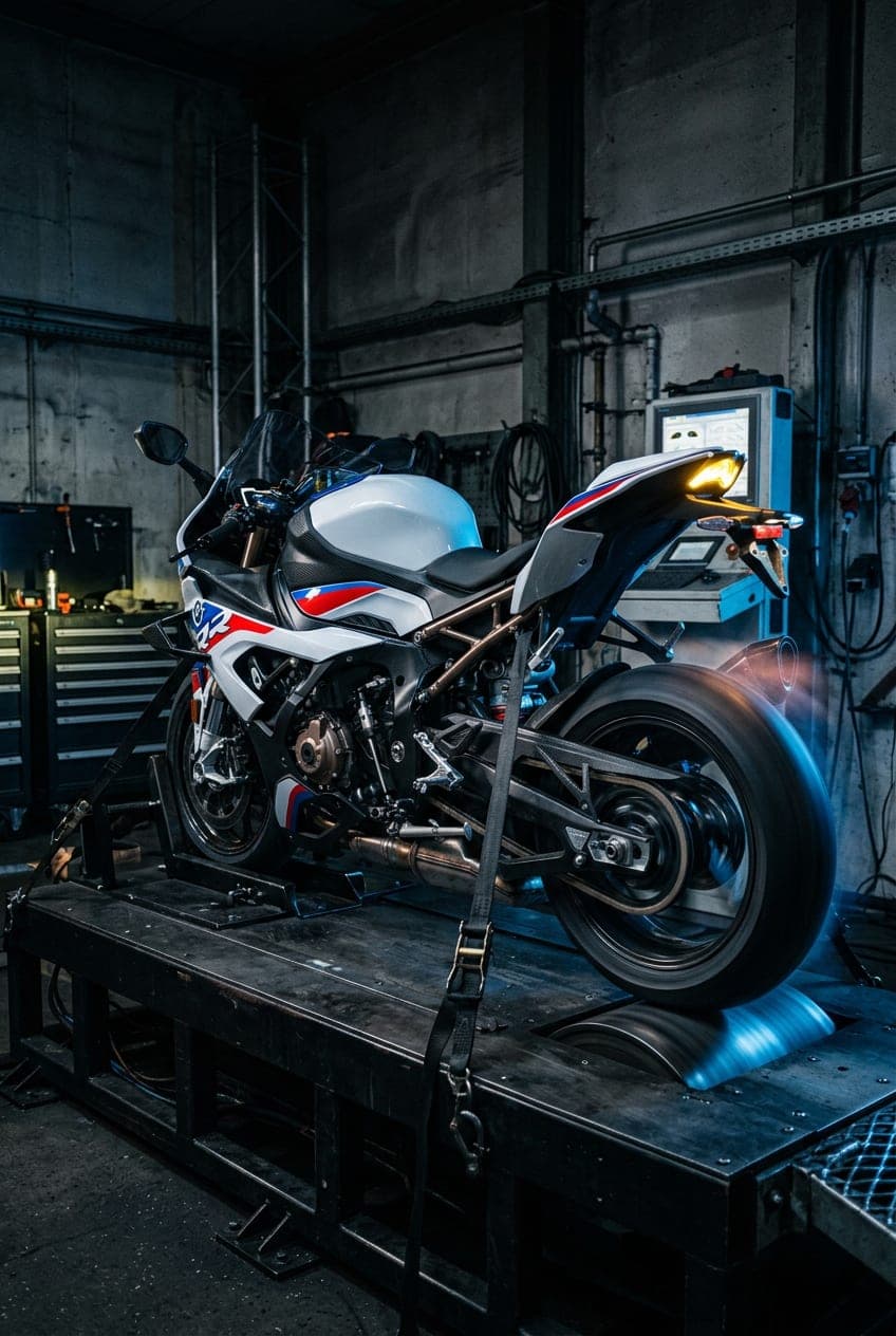 BMW M 1000 RR on the dyno