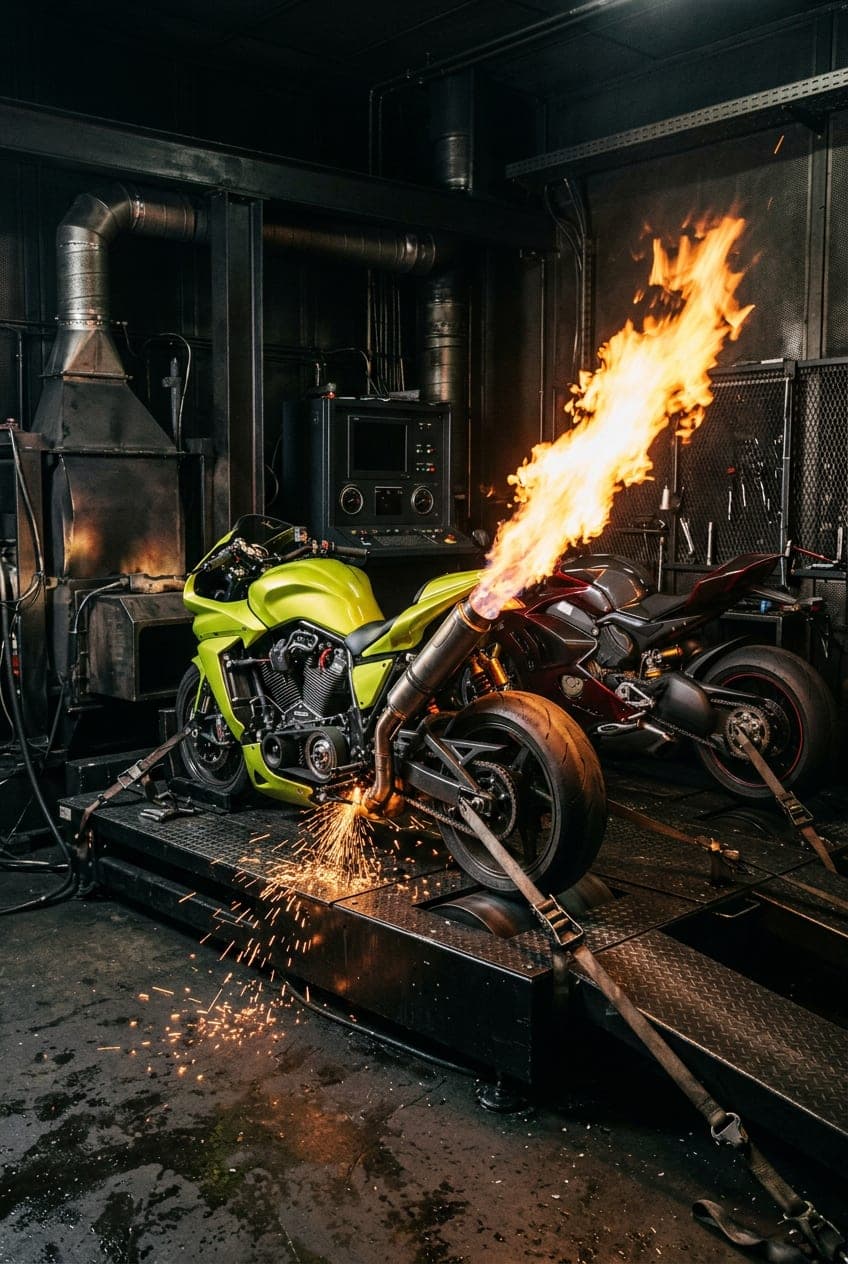 Kawasaki Ninja H2 vs Ducati Panigale V4R on the dyno