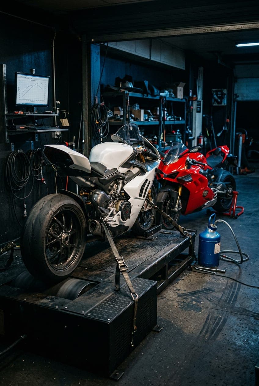 BMW M 1000 RR vs Ducati Panigale V4S on the dyno